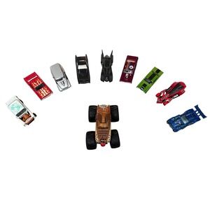 Hot Wheels Diecast Car Lot 10pc Batmobile Harley Davidson Mopar Monster Truck